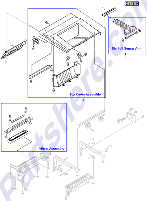HP parts picture diagram for RG5-0069-000CN, RB1-0472-030CN, RB1-0485-000CN, RG5-0071-140CN, RG5-0070-000CN